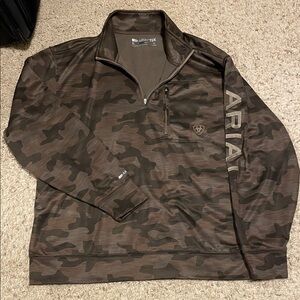Ariat Brown Camo Quarter-Zip Top